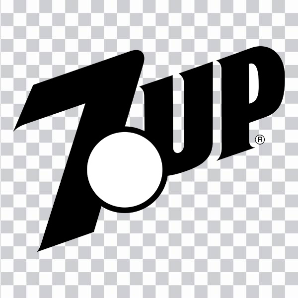 7 Up Logo, 7 Up Black Logo, Silhouette png free