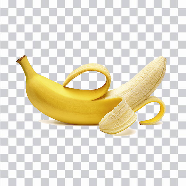 Half Peel Banana, Banana Fruit